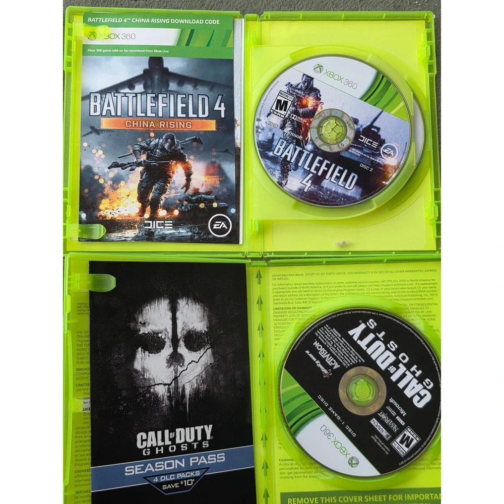 Xbox 360 Game Lot Battlefield 3 4‎ Medal of Honor Warfighter Call of Duty Ghosts